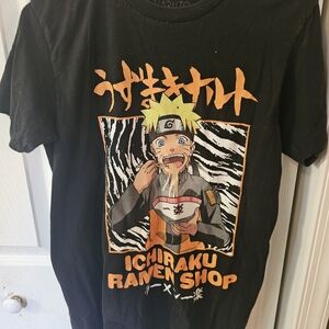 Naruto Men's Small T-Shirt, Black With Ichiraku Ramen Shop